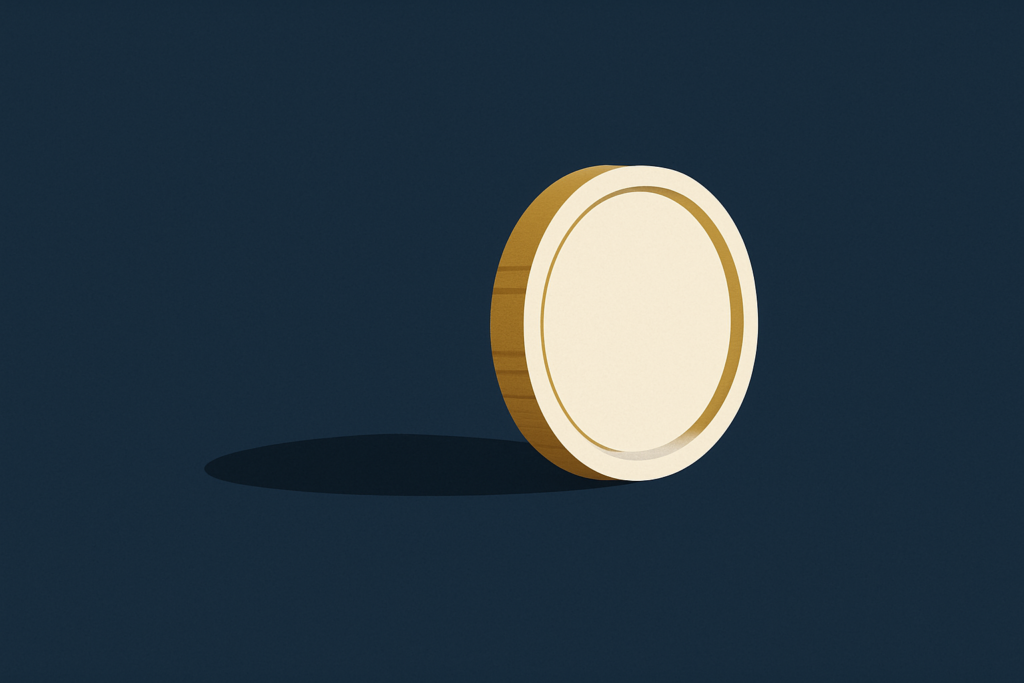 Illustration: a single silver coin