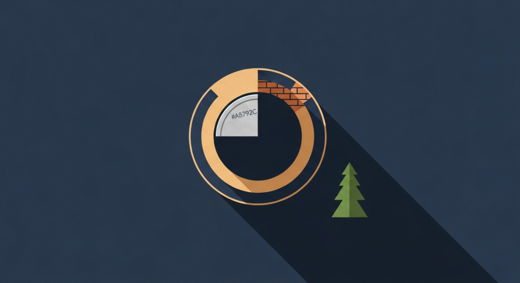 Illustration: a single silver coin as one thin wedge of a ring, the rest in paper and navy
