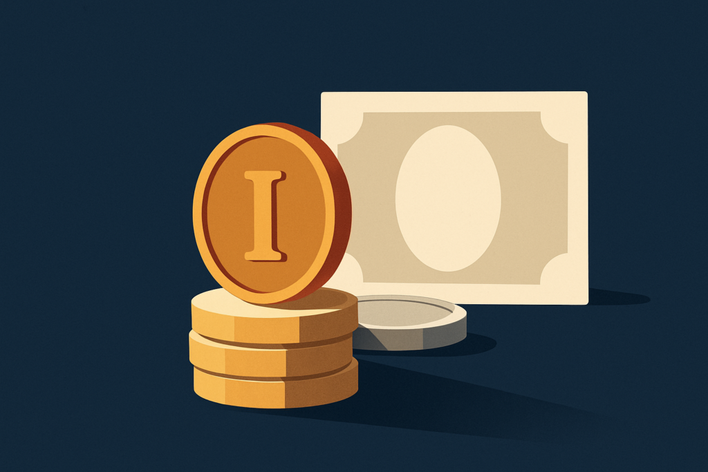 Illustration: a single warm-toned gold coin